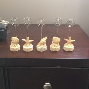 NWT Set of five shell photo holders